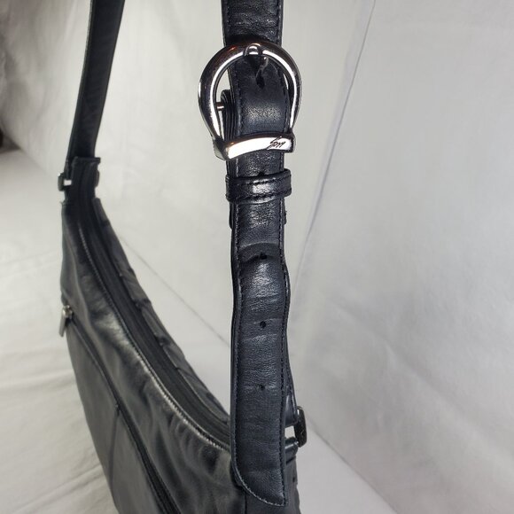 Stone Mountain Black Leather Bag with Embroidery - Picture 9 of 11